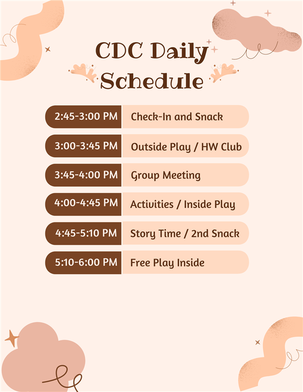 CDC Schedule
